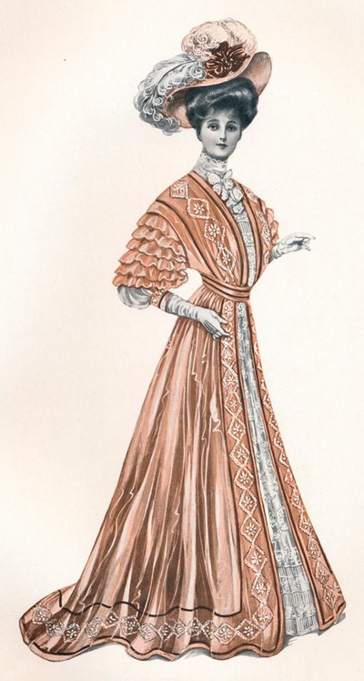 Edward dönemine ait bir bayanın Katalog Çizimi, c1908 by Andre and Sleigh