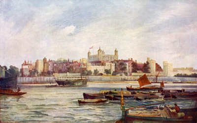 Thames'in karşısından Londra Kulesi. by Andre and Sleigh
