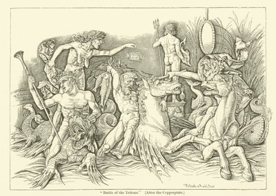 Triton Savaşı (gravür) by Andrea (after) Mantegna