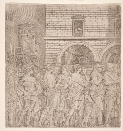 Sezar'ın Zaferleri: Senatörler, c.1495 (gravür) by Andrea (school of) Mantegna