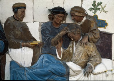 Engelli Ziyareti, detay by Andrea (workshop of) Della Robbia