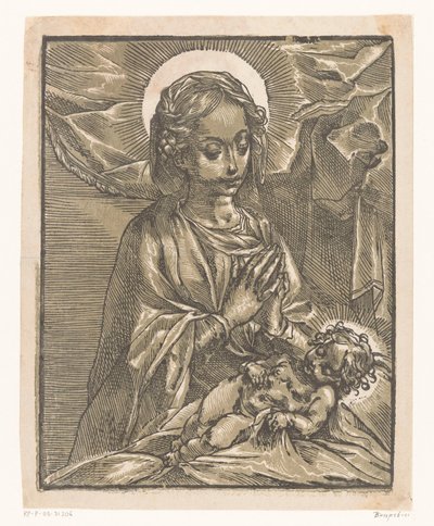 Mary Mesih çocuğa tapıyor by Andrea Andreani