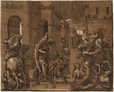 Sabine Kadınlarının Kaçırılması, 1585. by Andrea Andreani