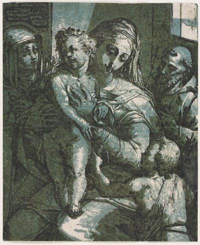 Aziz John ile Bakire ve Çocuk, Sienalı Aziz Catherine ve Aziz Francis, 1585. by Andrea Andreani