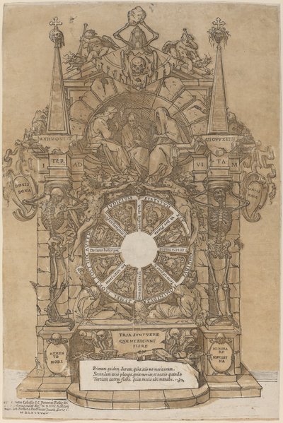 Ölüm Üzerine Alegori by Andrea Andreani after Giovanni Fortuna