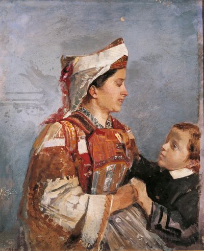 Arnavut Kostümlü Kadın, Andrea Cefaly (1827-1907) by Andrea Cefaly