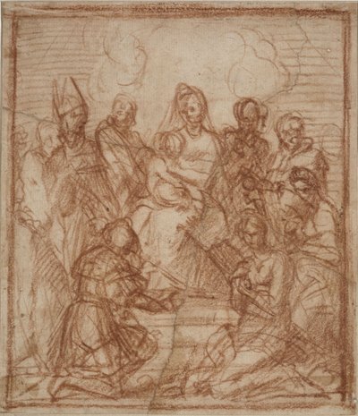 Enthroned Madonna with Child ve sekiz aziz (Sarzana