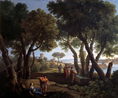 Kuyu başında kadınlarla manzara, Andrea Locatelli (1695-1741), tuval üzerine yağlı boya, 61x73 cm. by Andrea Locatelli
