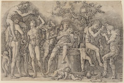 Şarap Kabı ile Bacchanal by Andrea Mantegna