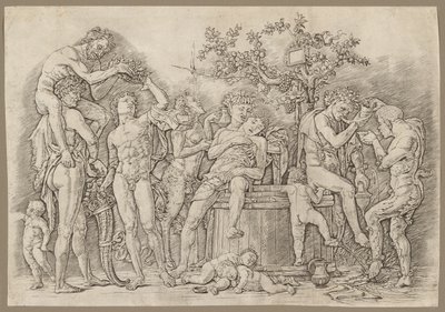 Şarap Kabı ile Bacchanal by Andrea Mantegna