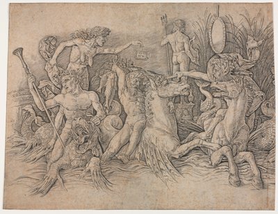 Deniz Tanrıları Savaşı - sol kısım by Andrea Mantegna