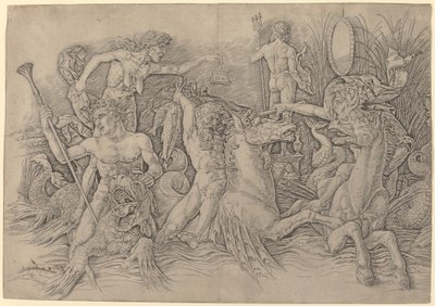 Deniz Tanrıları Savaşı [sol yarı] by Andrea Mantegna