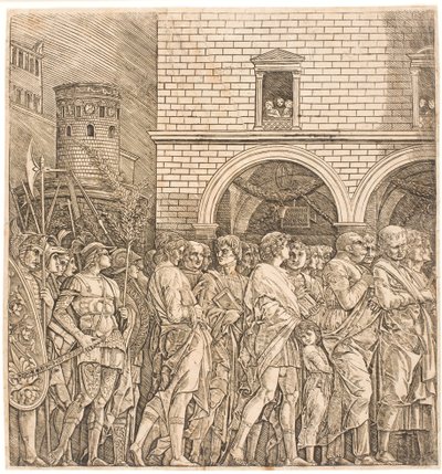 Roma Senatosu bir zaferi takip ediyor by Andrea Mantegna