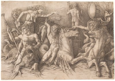 Deniz Tanrıları Savaşı, yarım kaldı by Andrea Mantegna