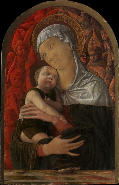 Madonna ve Seraphim ve Cherubim ile Çocuk, yaklaşık. 1454. by Andrea Mantegna