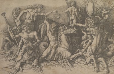 Deniz Tanrıları Savaşı Bir frizin sol kısmı, ca. 1485-88. by Andrea Mantegna
