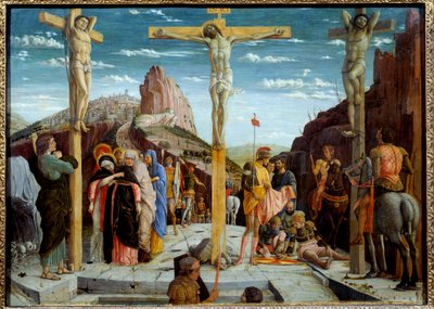 Andrea Mantegna (1431-1506) tarafından yapılan Calvary Tablosu 15. yüzyıl Güneşi. 0,76x0,96 m - Calvary. Andrea Mantegna