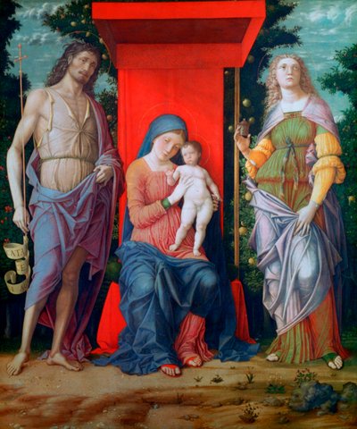 Azizler ile Bakire ve Çocuk, c1490-1505 by Andrea Mantegna