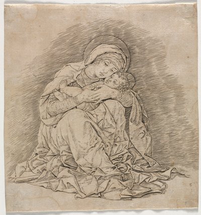 bakire ve çocuk by Andrea Mantegna