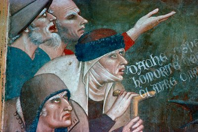 Ölümün zaferini gösteren bir fresk parçası, 14. yüzyıl by Andrea Orcagna