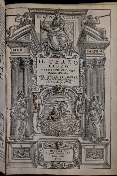 Mimarlık üzerine dört cildin üçüncüsünün sayfası by Andrea Palladio