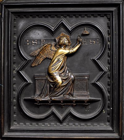 Hope, San Giovanni Vaftizhanesinin Güney Kapılarının A paneli, 1336 (bronz) by Andrea Pisano