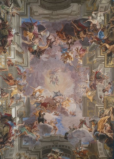 Aziz Ignatius zaferle. 1691-1694 by Andrea Pozzo