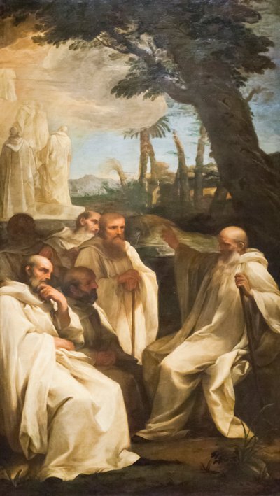 Saint Romuald'ın Vizyonu, c.1631 (tuval üzerine yağlı boya) by Andrea Sacchi