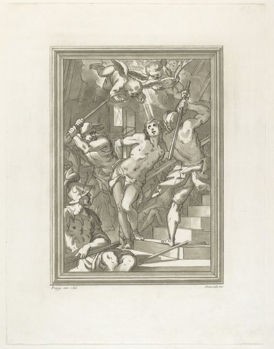 Bir Azizin Kırbaçlanması by Andrea Scacciati after Giovanni Battista Paggi