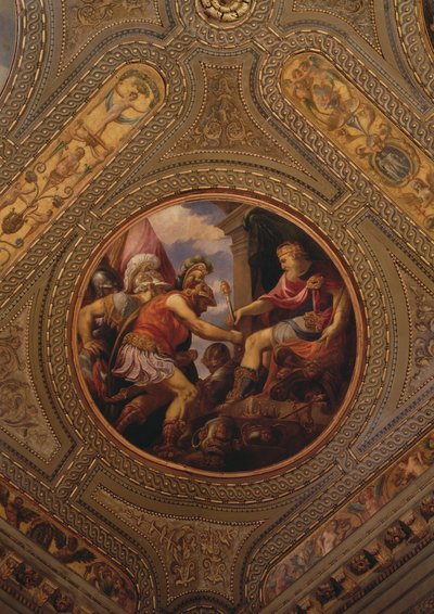İmparatorluğun alegorisi, kütüphanenin tavanından, 1556 by Andrea Schiavone