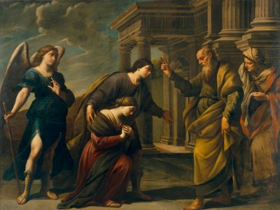 Raguel, Tobias ile birlikte Ecbatane