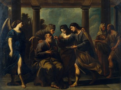 Tobias Babalarının Körlüğünü İyileştiriyor, c. 1640 by Andrea Vaccaro