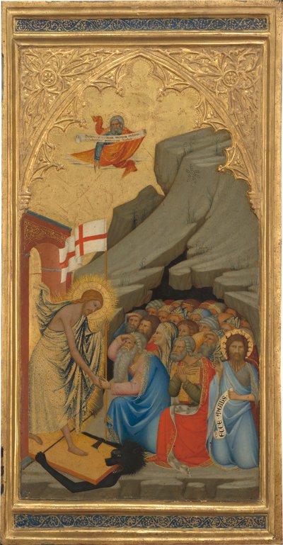 The Descent into Limbo, c.1380 (ahşap panelde yumurta aroması ve altın varak) by Andrea Vanni