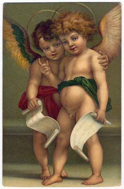 İki melek. Ressam ANDREA DEL SARTO