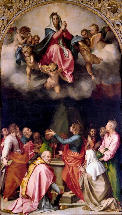 Assumption Passerini Boyama Andrea del Sarto (1486-1531) 1522 Dim.379x222 cm Floransa, Palazzo Pitti by Andrea del Sarto