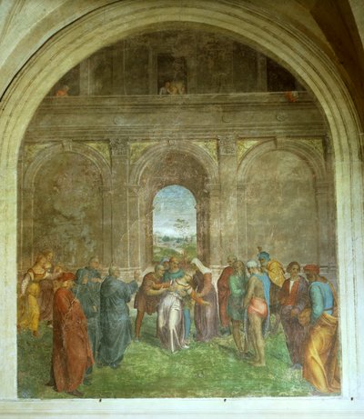 Ele Geçirilmiş Kadının İyileştirilmesi, Andrea del Sarto by Andrea del Sarto