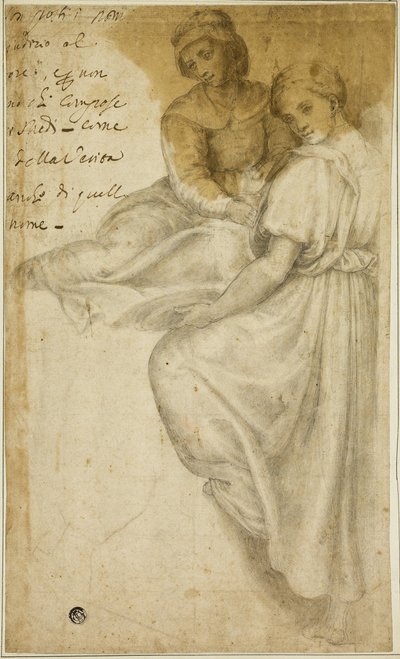 Aziz Anne ve Salver ile Ayakta Kadın by Andrea del Sarto