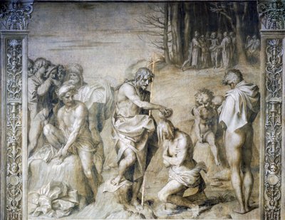 Aziz John kalabalıkları vaftiz ediyor by Andrea del Sarto