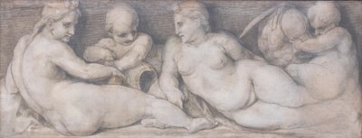 Klasik tarzdaki figürlerle sahne by Andrea del Sarto