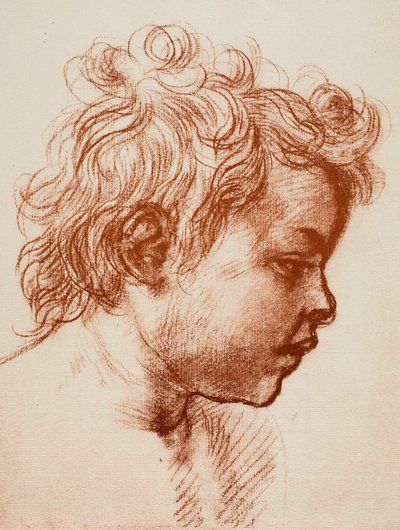 Kutsal Ailenin St. John (çocuğu) başkanı için çalışma, Palatina Gallery, Pitti; Andrea del Sarto tarafından çizim, Çizimler ve Baskılar Bölümü, Uffizi Galerisi, Floransa by Andrea del Sarto