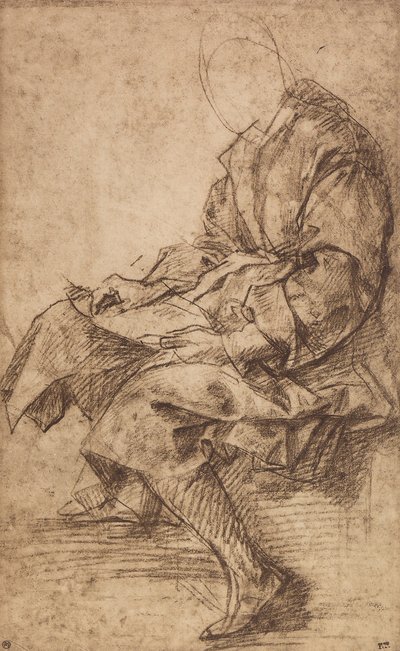 Erkek Figürü Çalışması by Andrea del Sarto