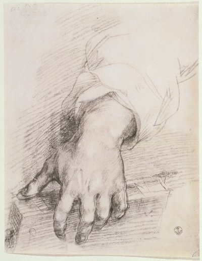Arp Madonna için bir el çalışması (kağıt üzerinde tebeşir) by Andrea del Sarto