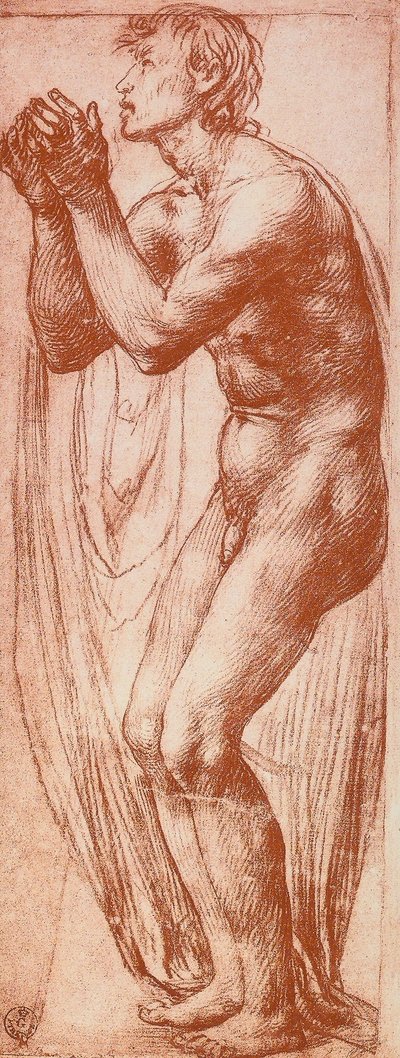 Bir erkek figürünün incelenmesi; Andrea del Sarto