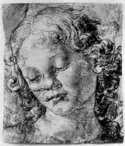 Bir meleğin başı, 15. yüzyıl 1930. by Andrea del Verrocchio
