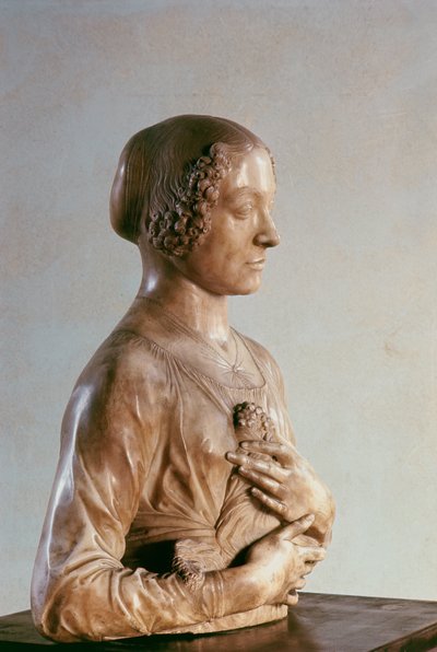 Buketli Kadın, c.1475-80 (mermer) by Andrea del Verrocchio