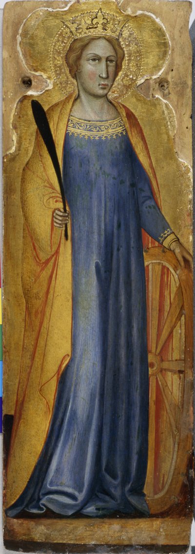St. Katharine, c.1400 (kavak ağacı üzerinde tempera) by Andrea di Bartolo