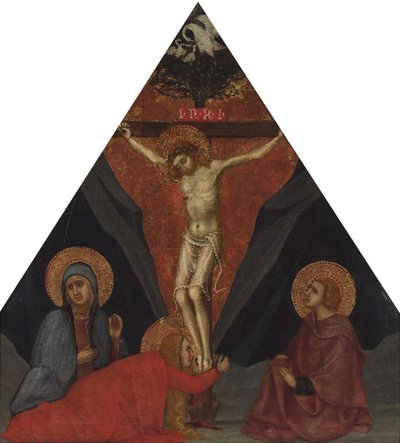 Bakire Meryem, Mecdelli Meryem ve Evangelist Aziz John ile Çarmıha Gerilme, yaklaşık 1400 by Andrea di Bartolo