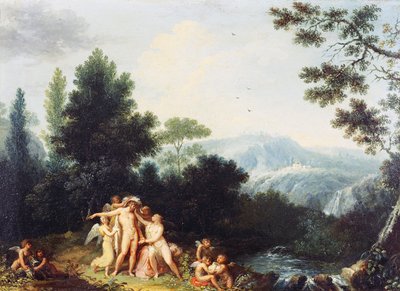 Mars ve Venüs, yaklaşık 1801, Andrea Appiani (1754-1817), ahşap üzerine yağlı boya, 24.5x34.5 cm by Andrea the Elder Appiani