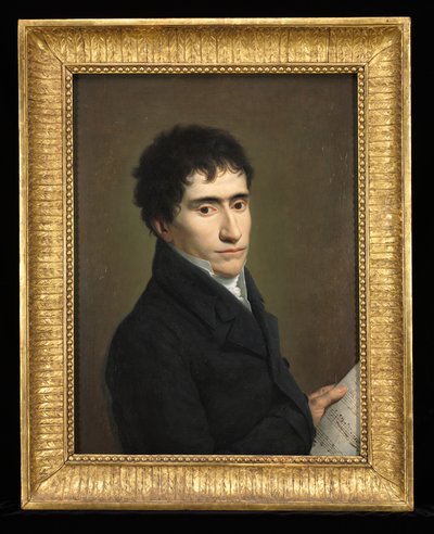 Bir Müzisyenin Portresi, c.1800 (ahşap üzerine yağlıboya) by Andrea the Elder Appiani