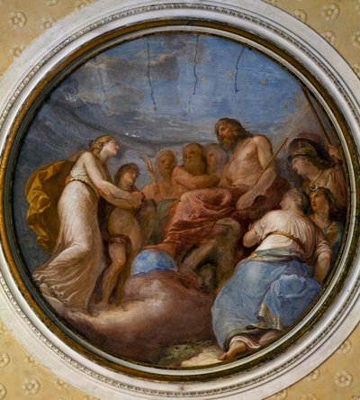 Andrea Appiani (1754-1817), Villa Reale, Monza, İtalya tarafından boyanmış Tondo by Andrea the Elder Appiani